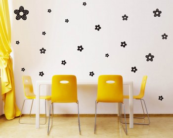 Princess Flowers Pattern Wall Decal Nursery Vinyl Sticker